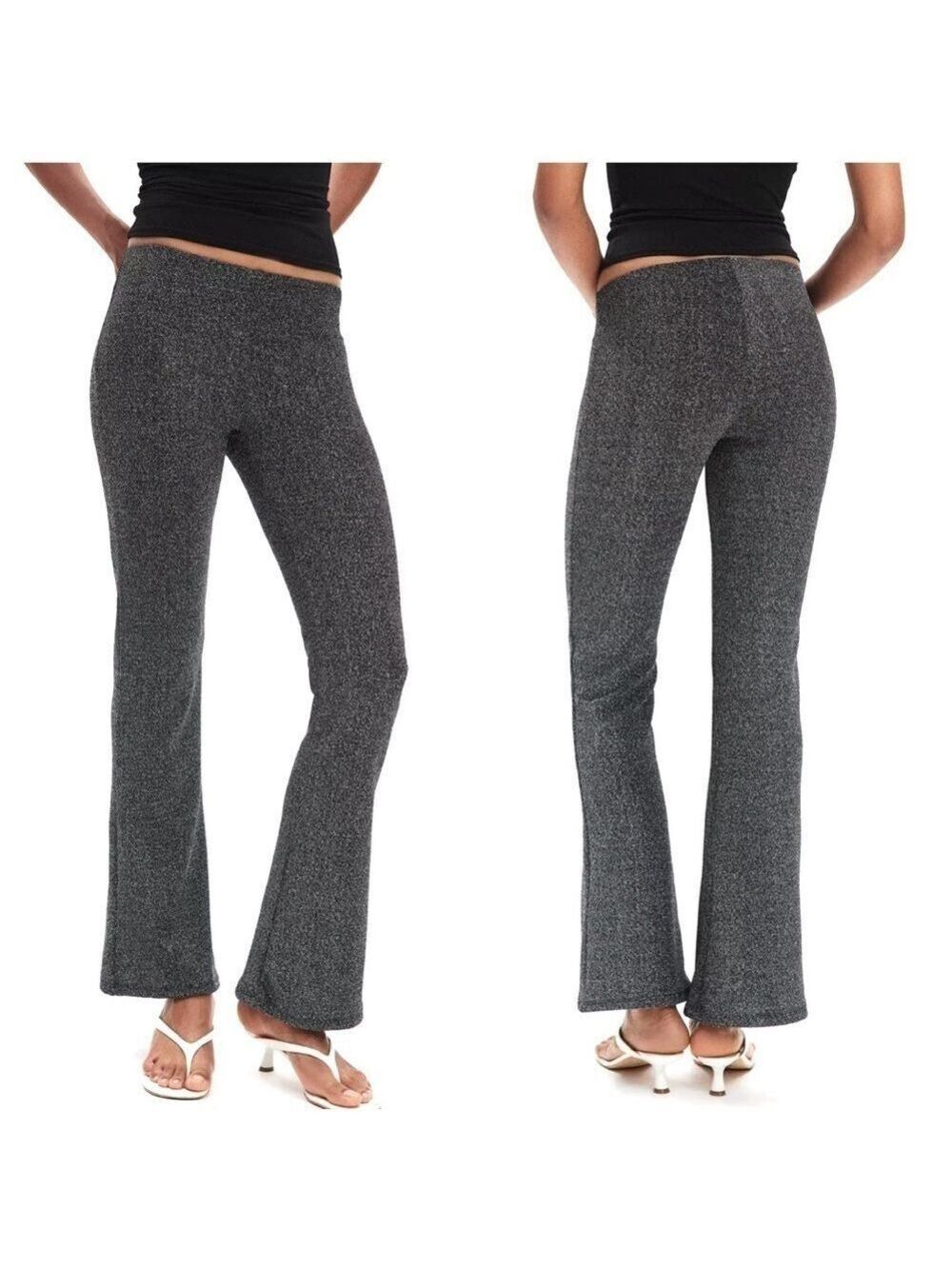 Urban Outfitters Silence + Noise Bella Shimmer Pull-On Flare Pant Size Small